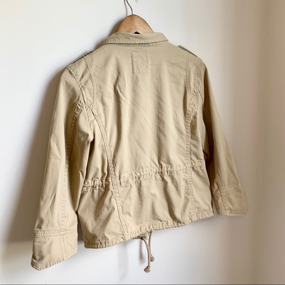 🆕 IZOD Khaki Semi-Fitted Zip Up Utility Jacket - Picture 4 of 7